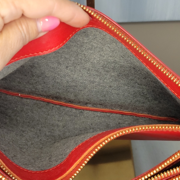 Celine Red Leather Tri-Pouch Crossbody Clutch Bag With Gold Hardware - Picture 11 of 13